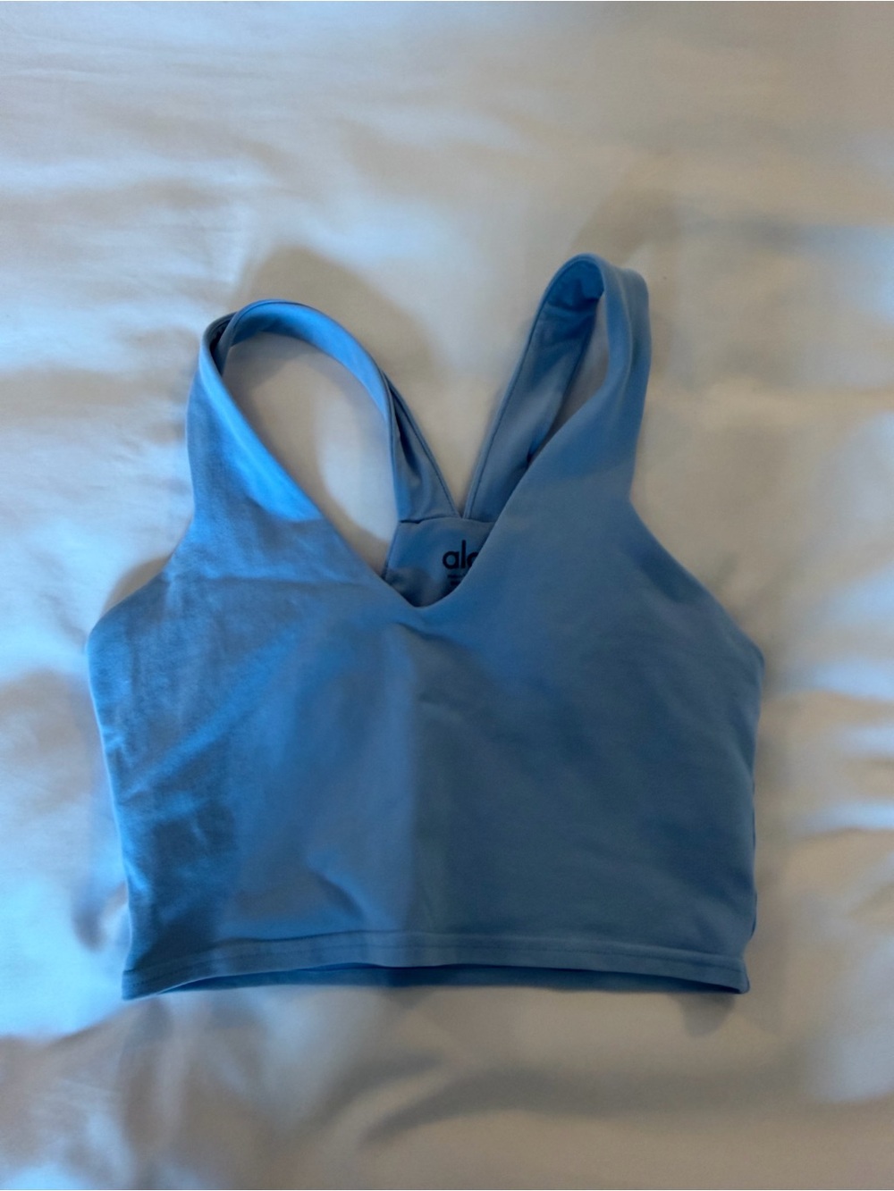 Light Blue Crossback Sports Bra